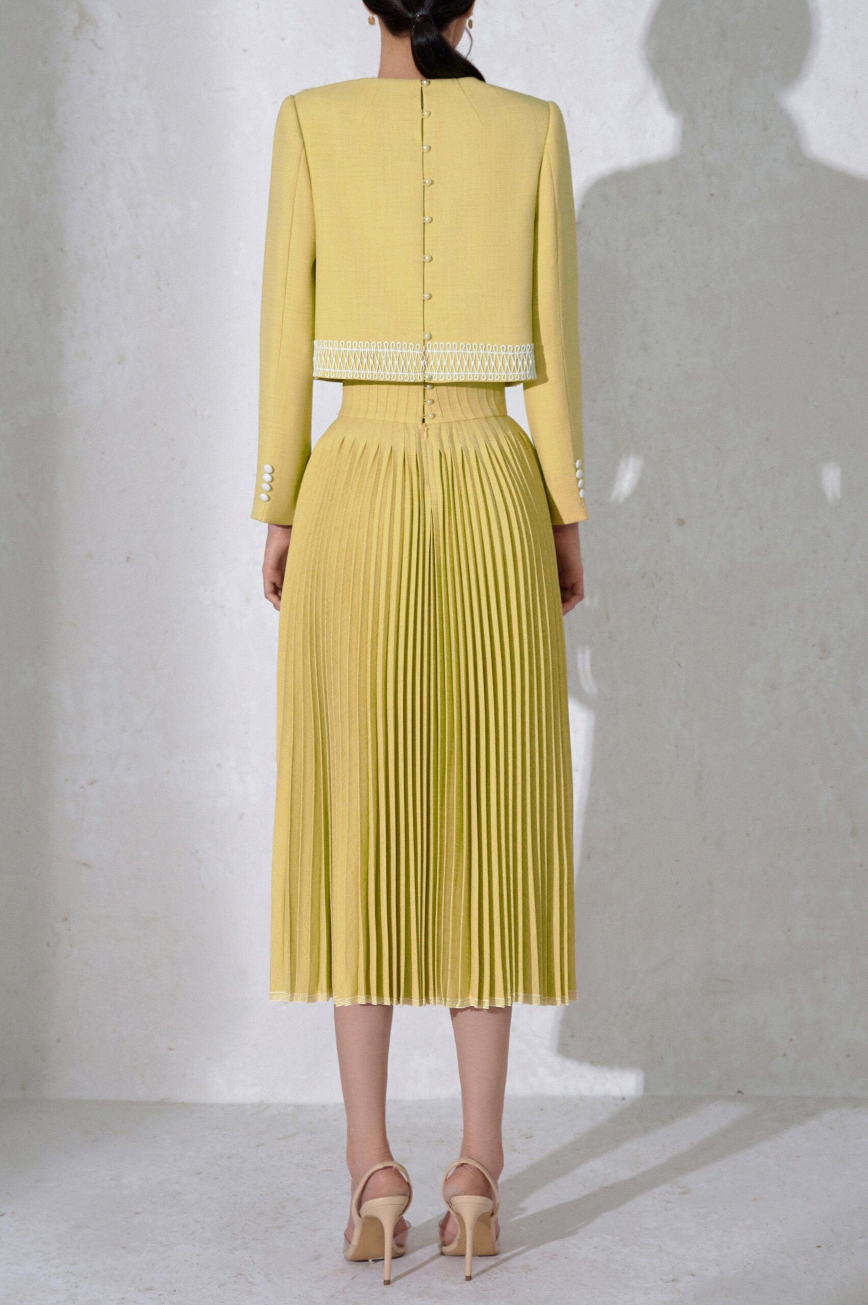 631893202d6f536f0b43d879_UntitledCapture33164 YELLOW DRAPED TOP & PLEAT SKIRT SET FOR EVENTS