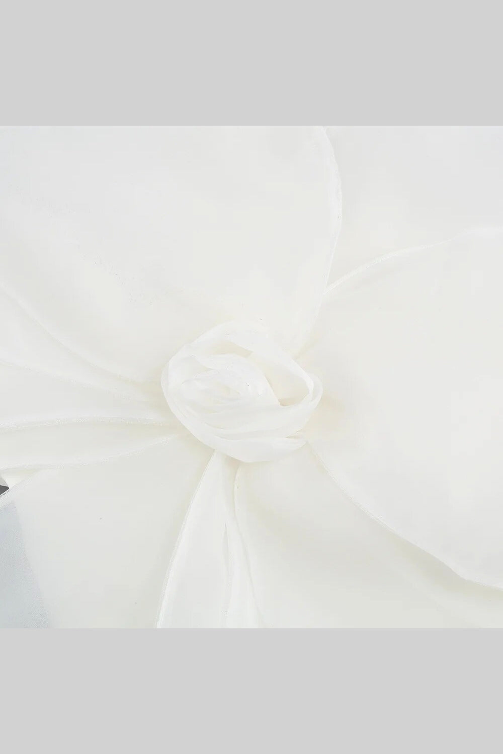 3D ORGANZA FLORAL MINI DRESS - WHITE WEDDING
