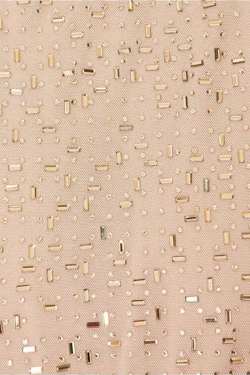 VIVIEN SEQUIN CUTOUT MAXI DRESS APRICOT