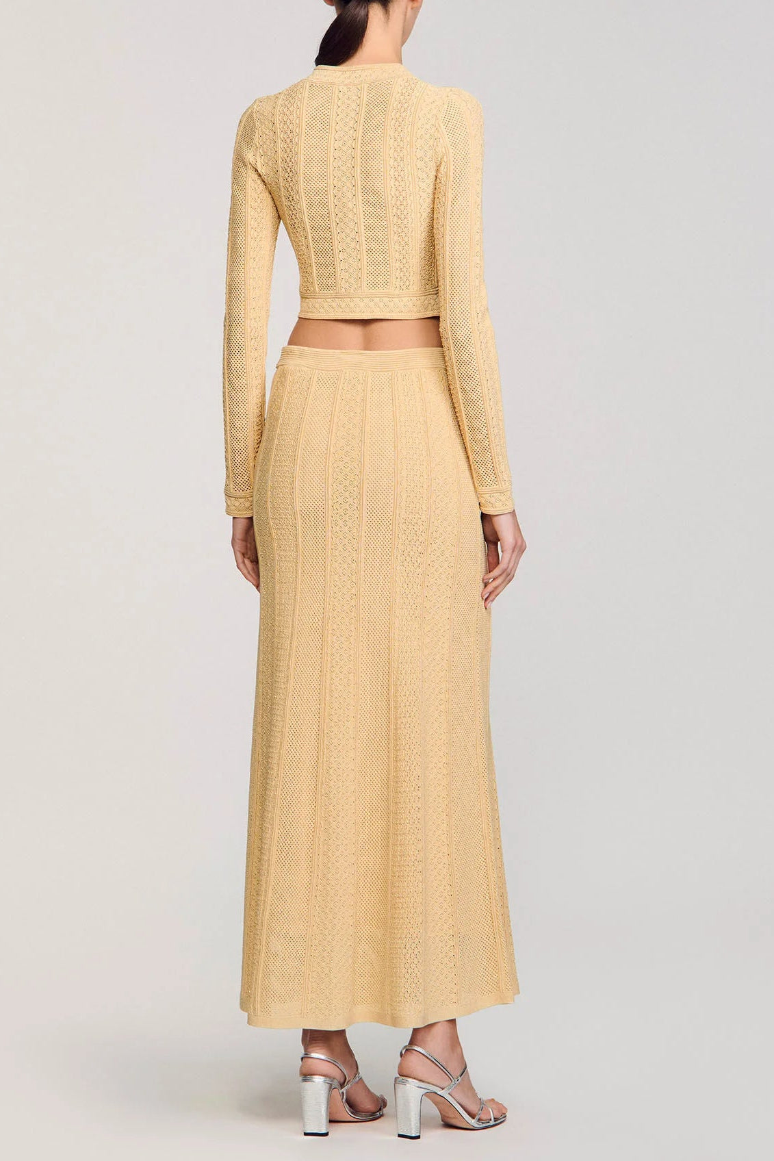 TIFFANY KNIT TOP & MAXI SKIRT YELLOW SET