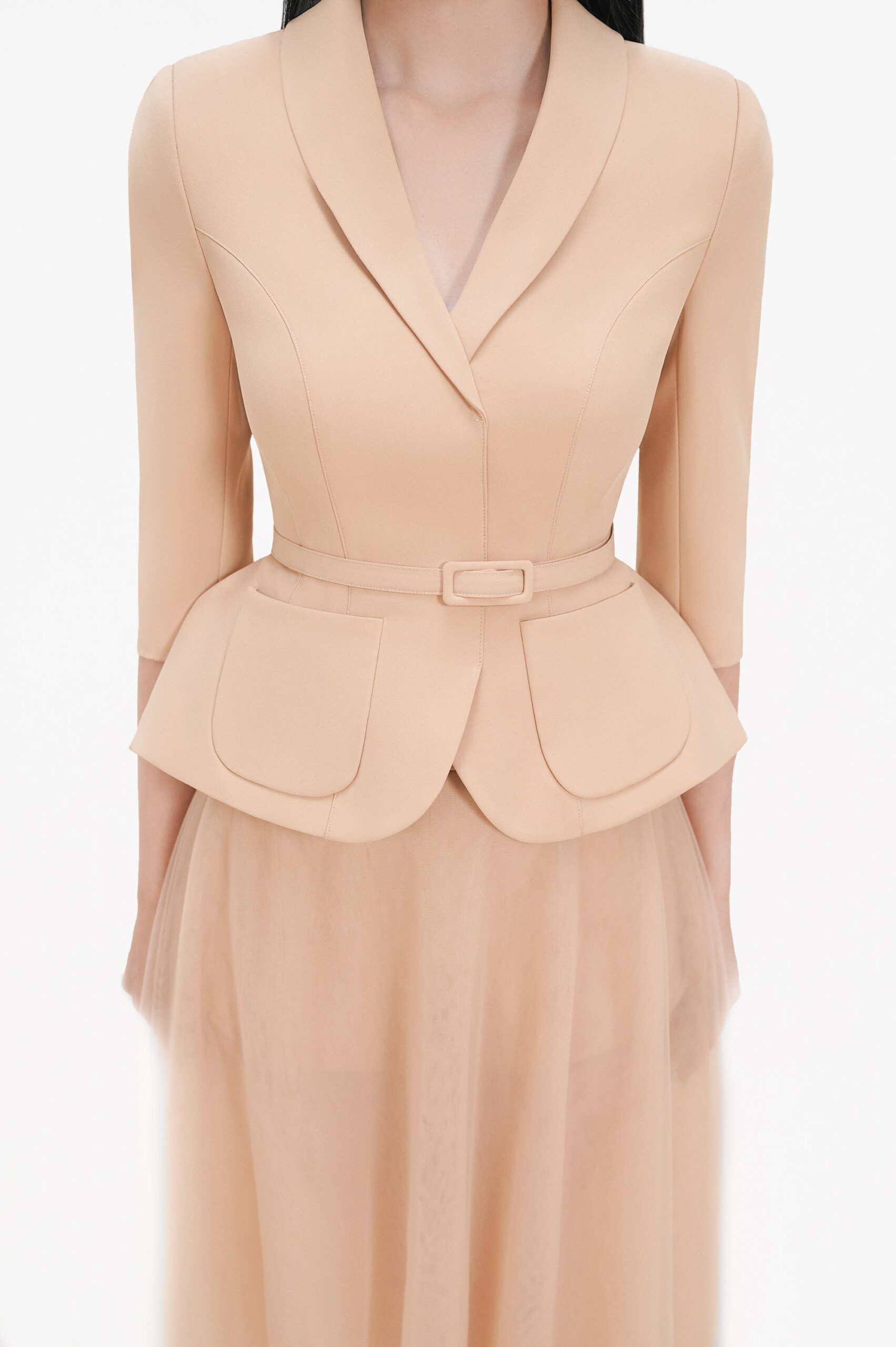 APRICOT LAYERED MIDI DRESS SET