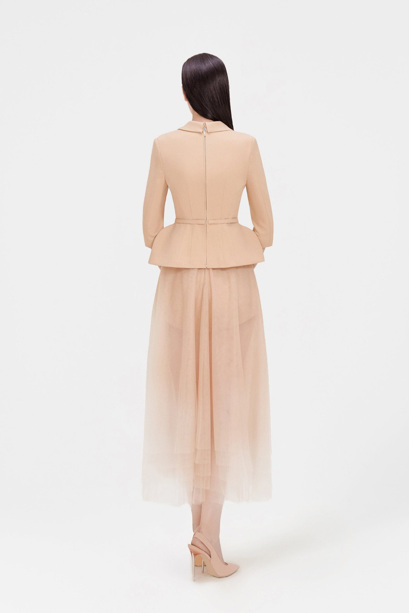 APRICOT LAYERED MIDI DRESS SET