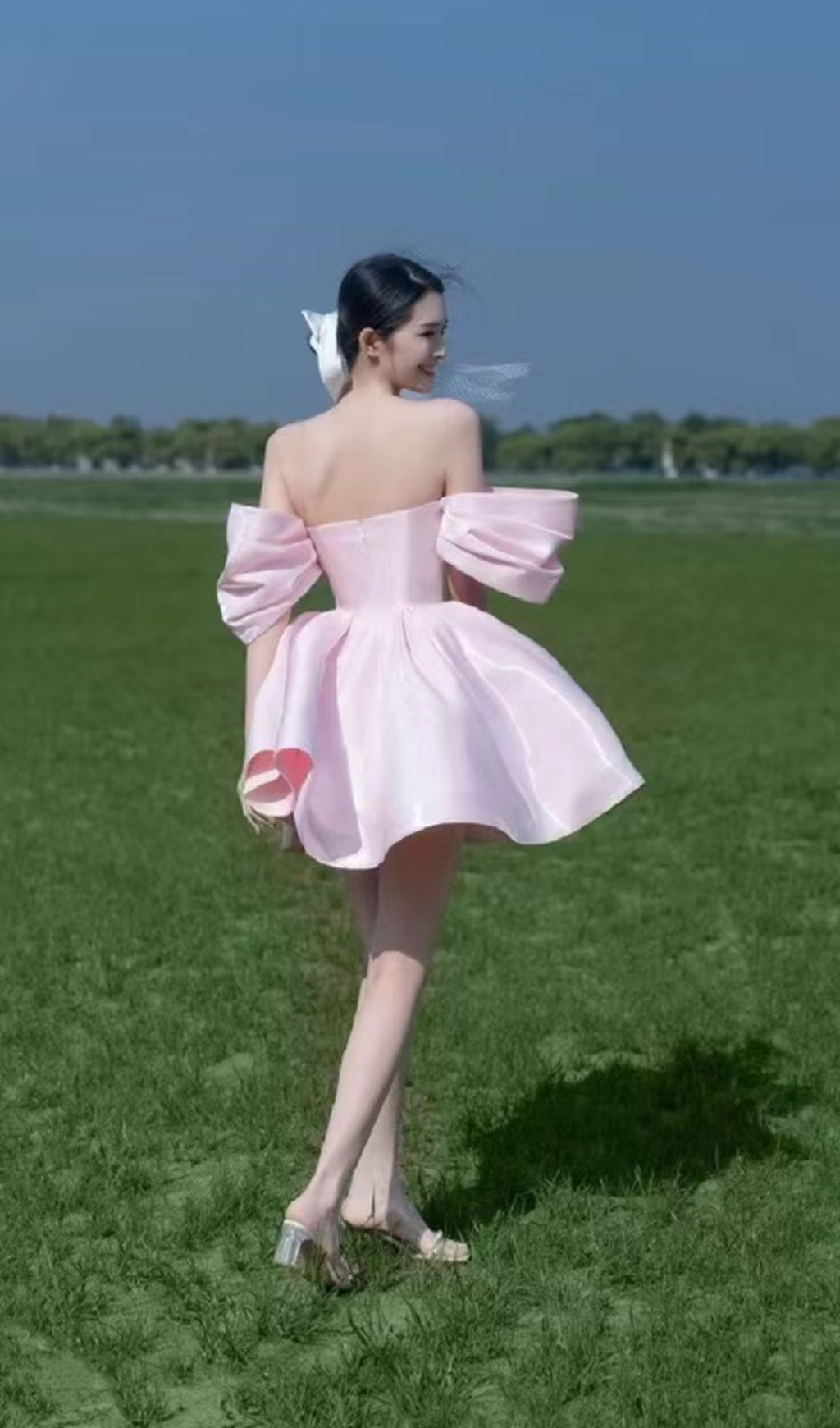 6_010fdee2-eddd-46ee-8597-aefb1d0b1244 SATIN PUFF MINI DRESS PINK PARTY NIGHT