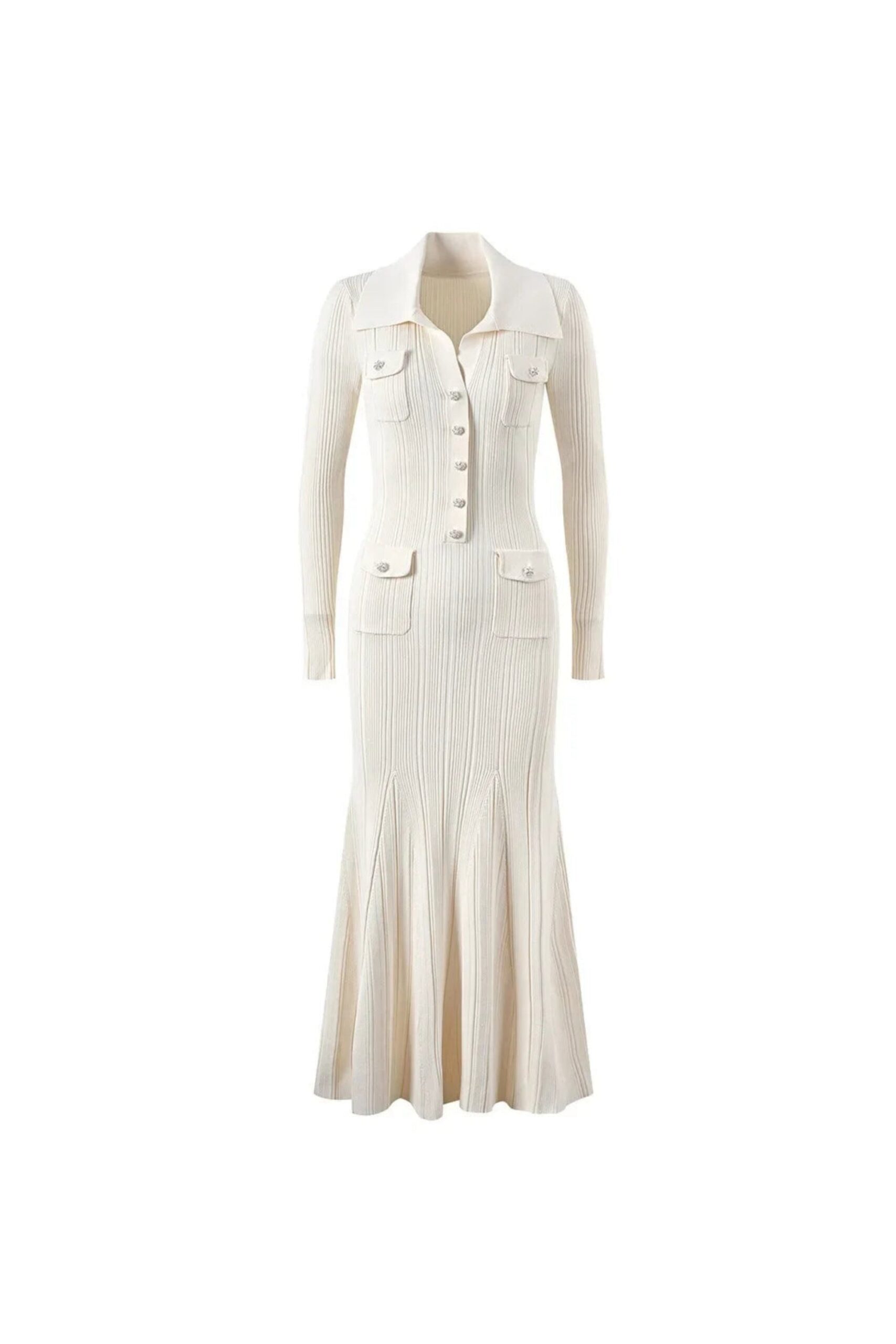 CLASSIC JERSEY BUTTON MIDI DRESS