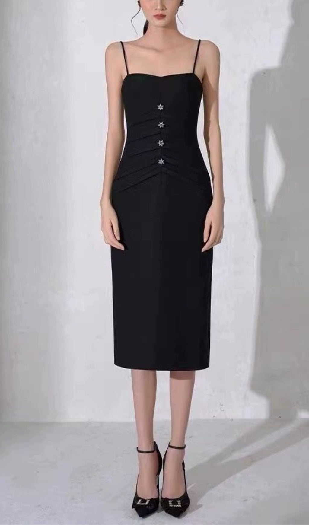 CAPE COAT & SUSPENDER DRESS TWO-PIECE SET