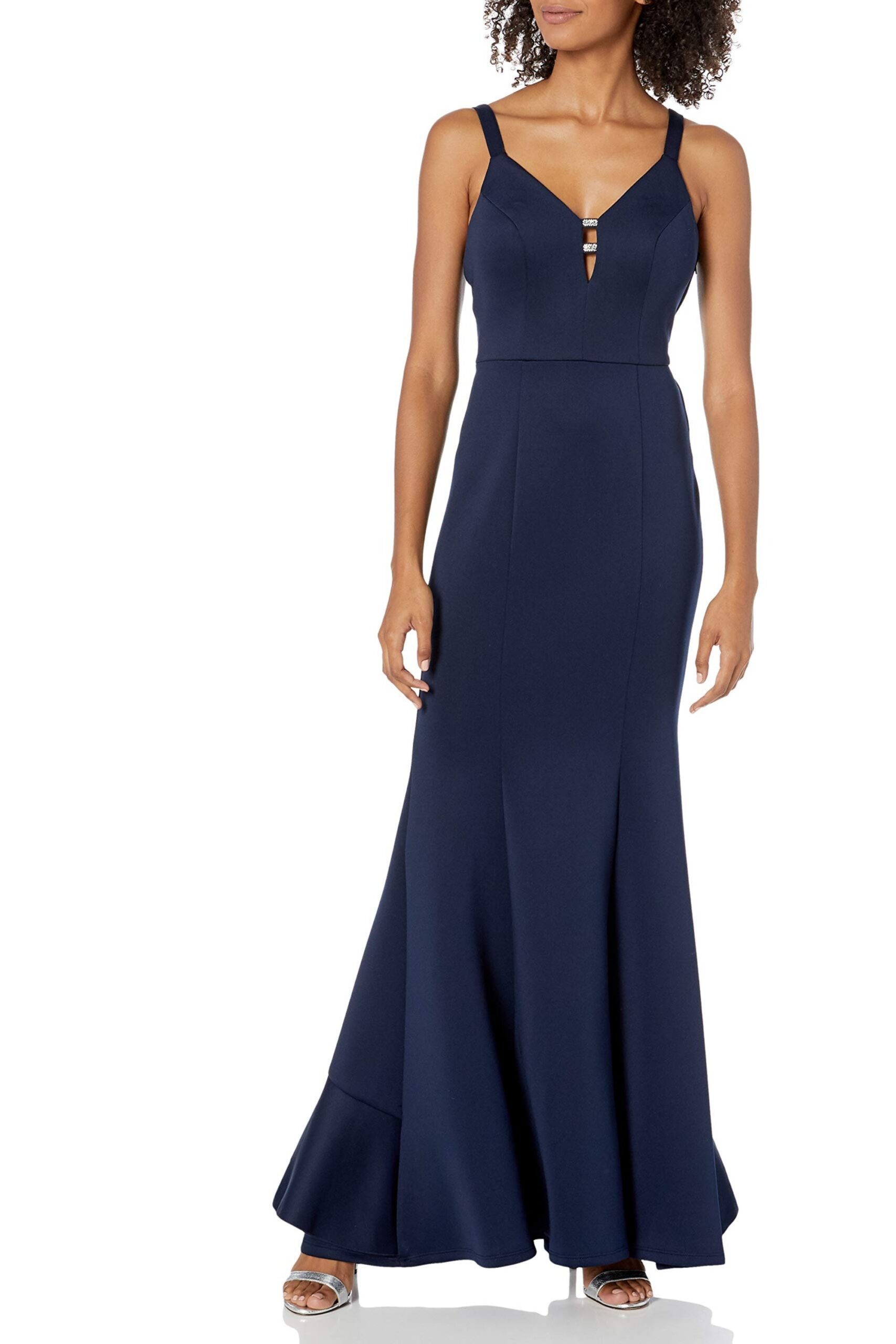 JUNIOR'S MAXI PARTY DRESS, A-LINE SILHOUETTE