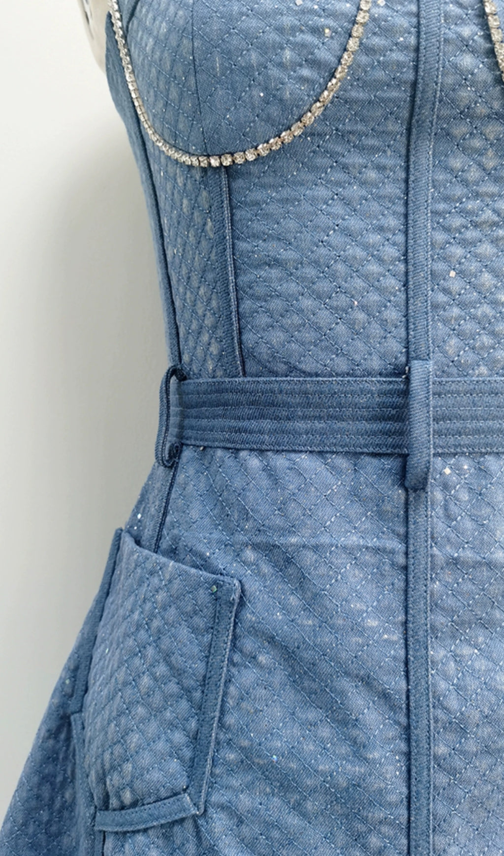 GABRIELLA BLUE MIDI DRESS FOR WEDDING GUEST
