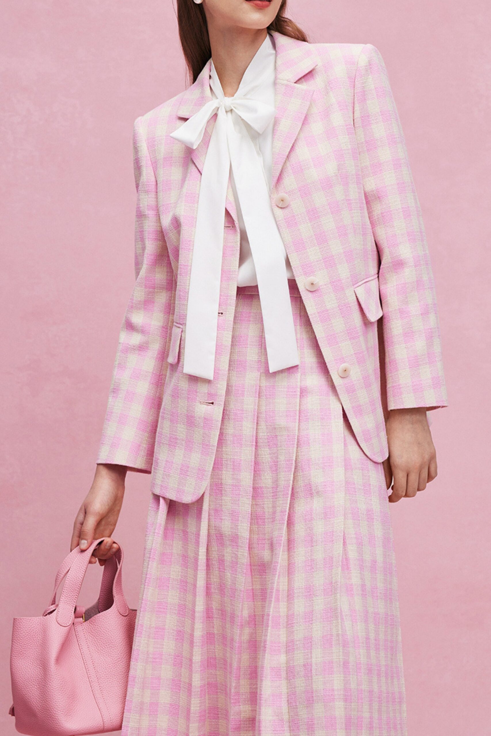 TWEED PINK DRESS FOR COCKTAIL PARTY