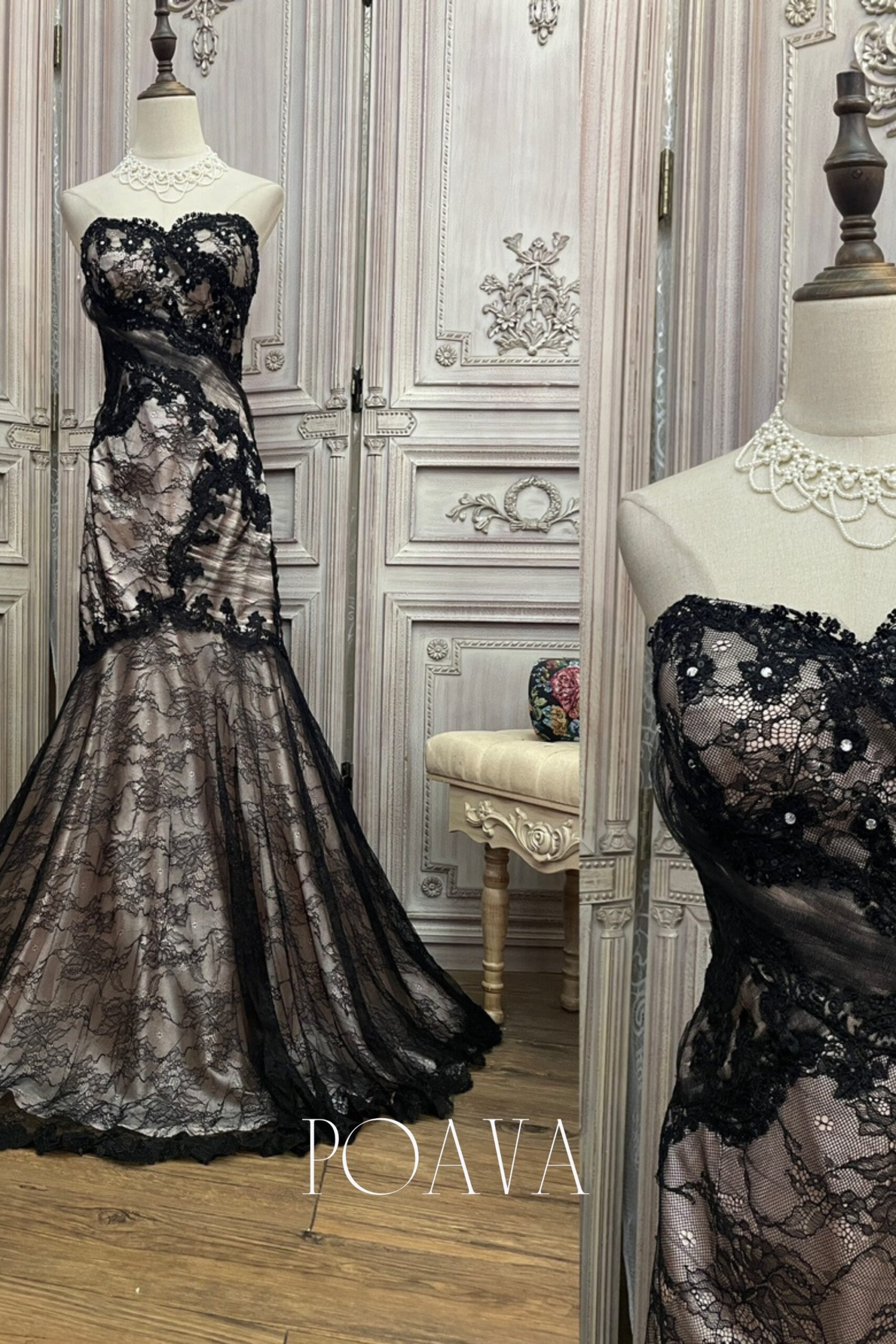 EMBELLISHED LACE MAXI DRESS FOR WEDDING GUEST