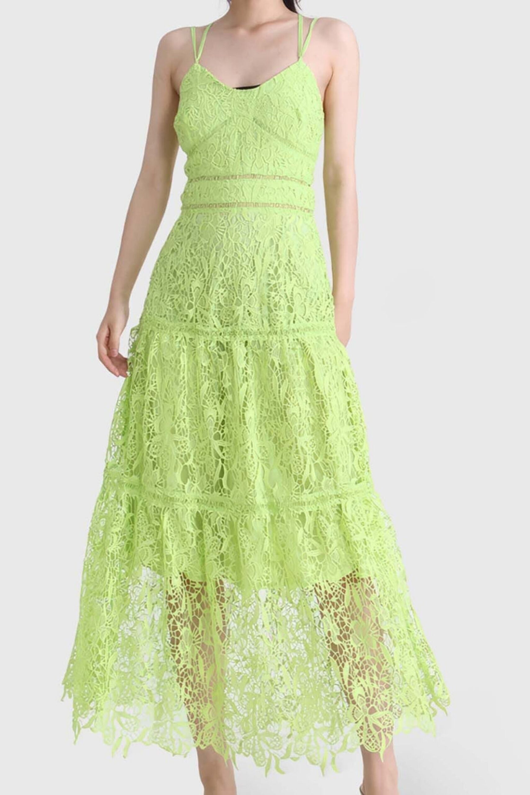 6_59893ee1-f595-4cf9-aab5-e67e46ad2700 EMBROIDERED STRAPPY GREEN MIDI DRESS