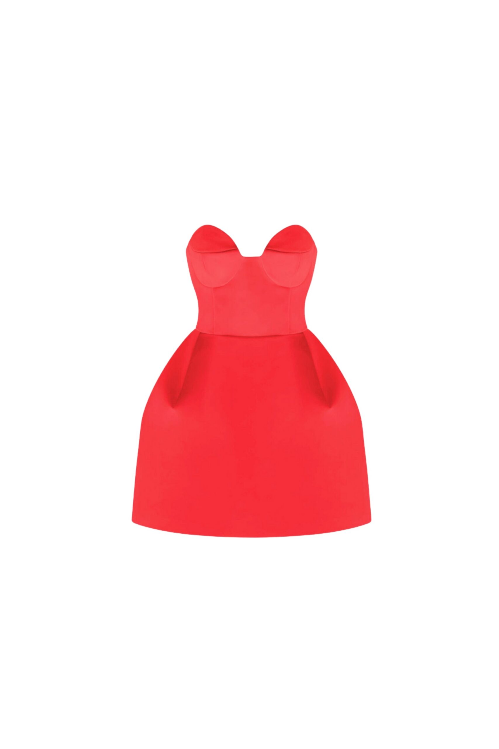 STRAPLESS RED BUSTIER MINI DRESS FOR PARTY