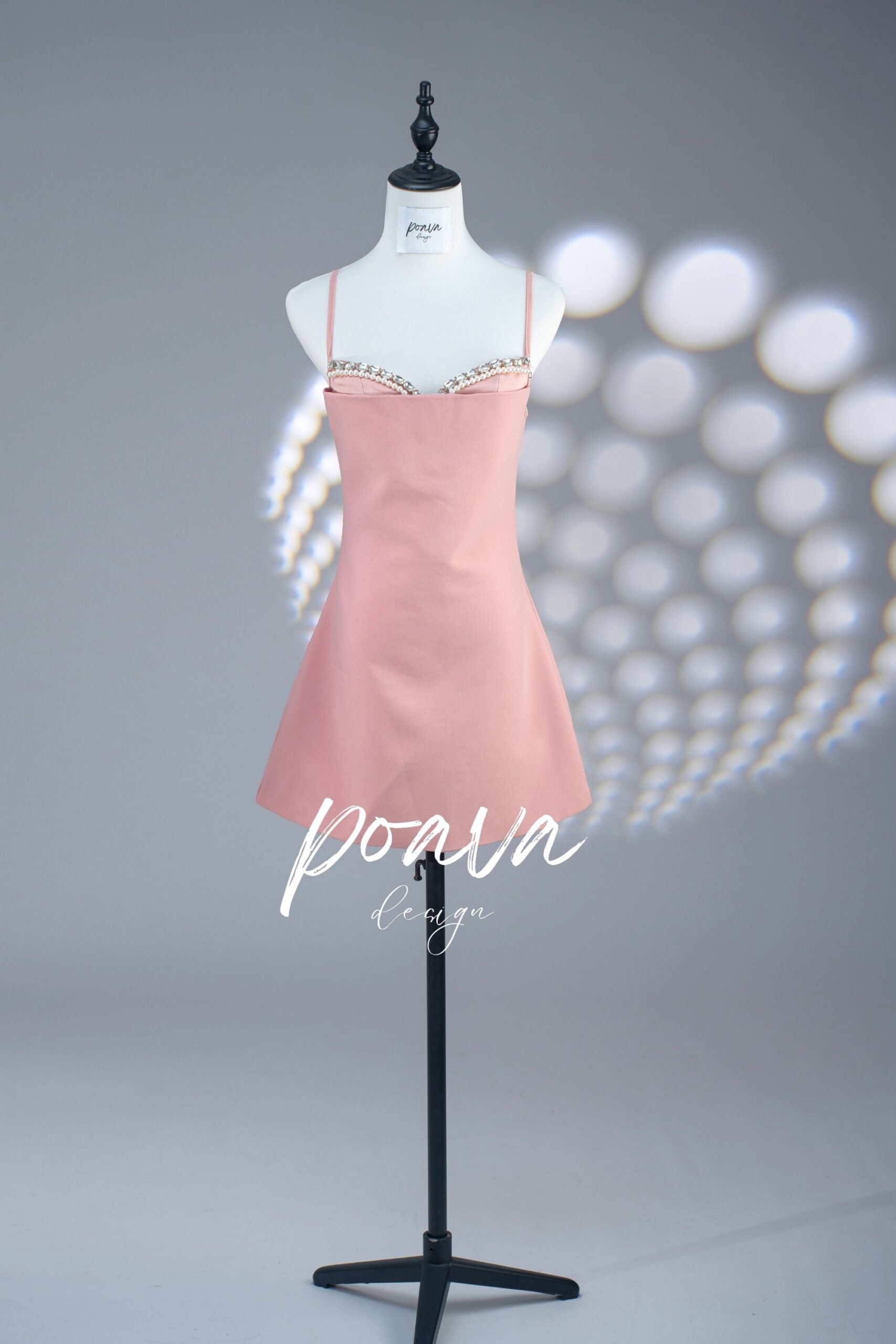 PINK EMBELLISHED MINI DRESS FOR PARTY