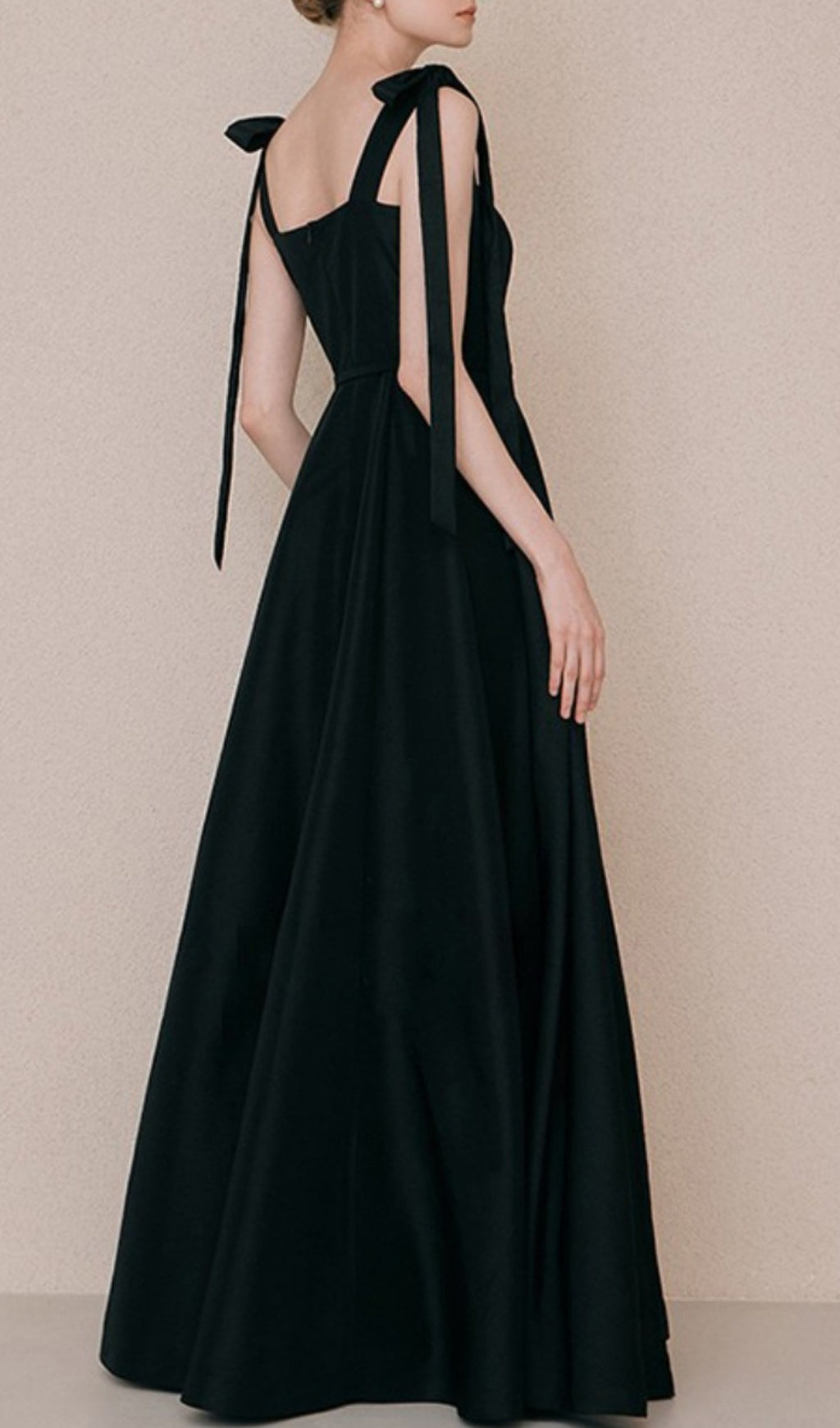BLACK TIE SUSPENDER DRESS FOR FORMAL EVENTS