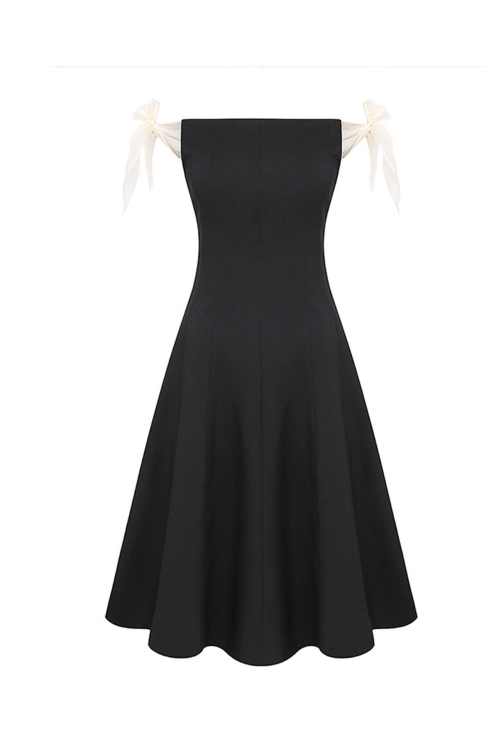 A-LINE BLACK MINI DRESS FOR EVENING