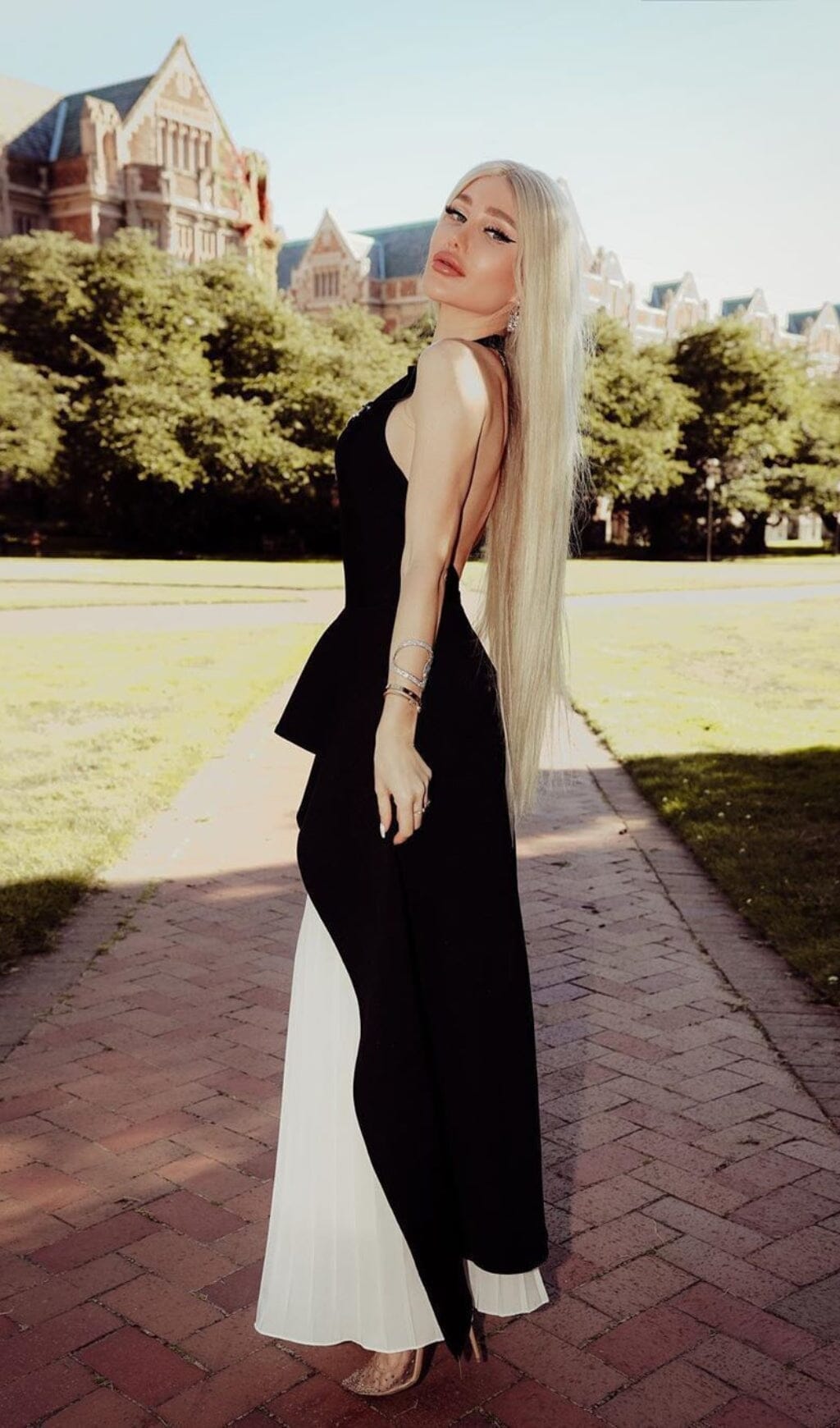 BANDAGE PLEATED PEPLUM MAXI DRESS FOR EVENTS