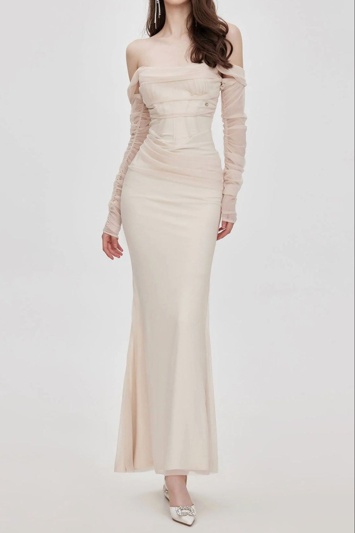 6_cc1c694d-001a-41a3-b50e-20bbea ARIEL APRICOT MESH OFF-SHOULDER MERMAID MAXI DRESS