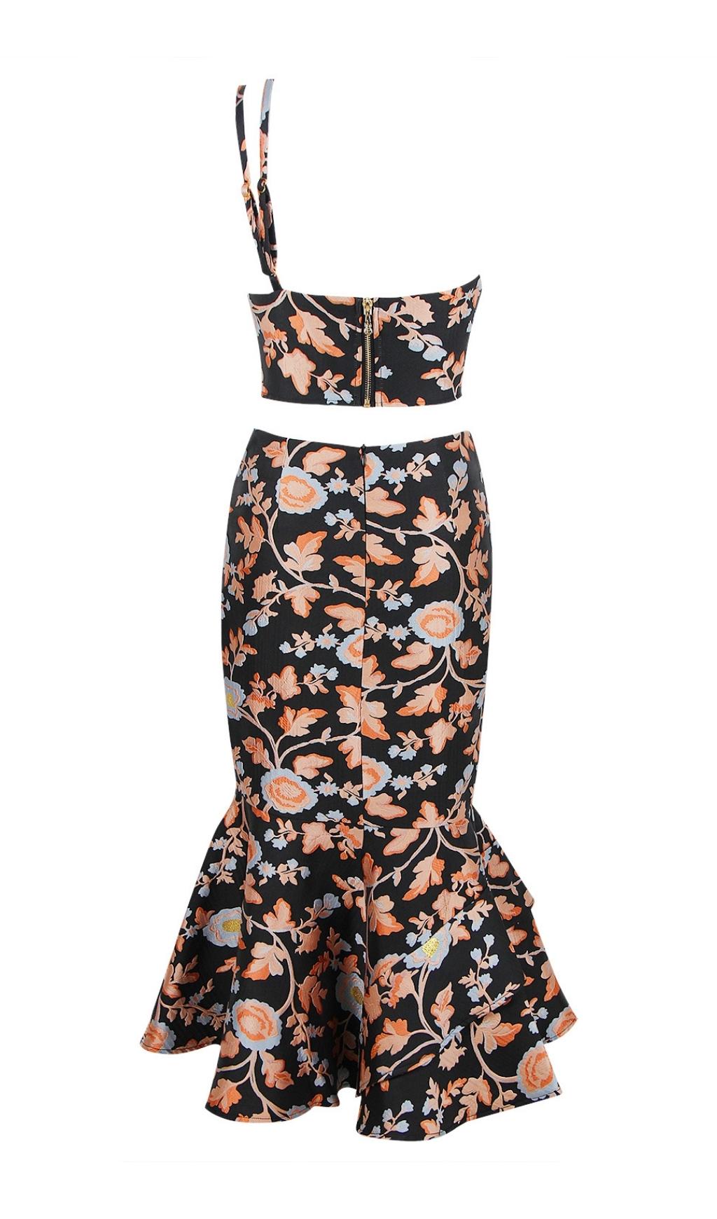 JACQUARD TWO PIECE SET FOR EVENING PARTY