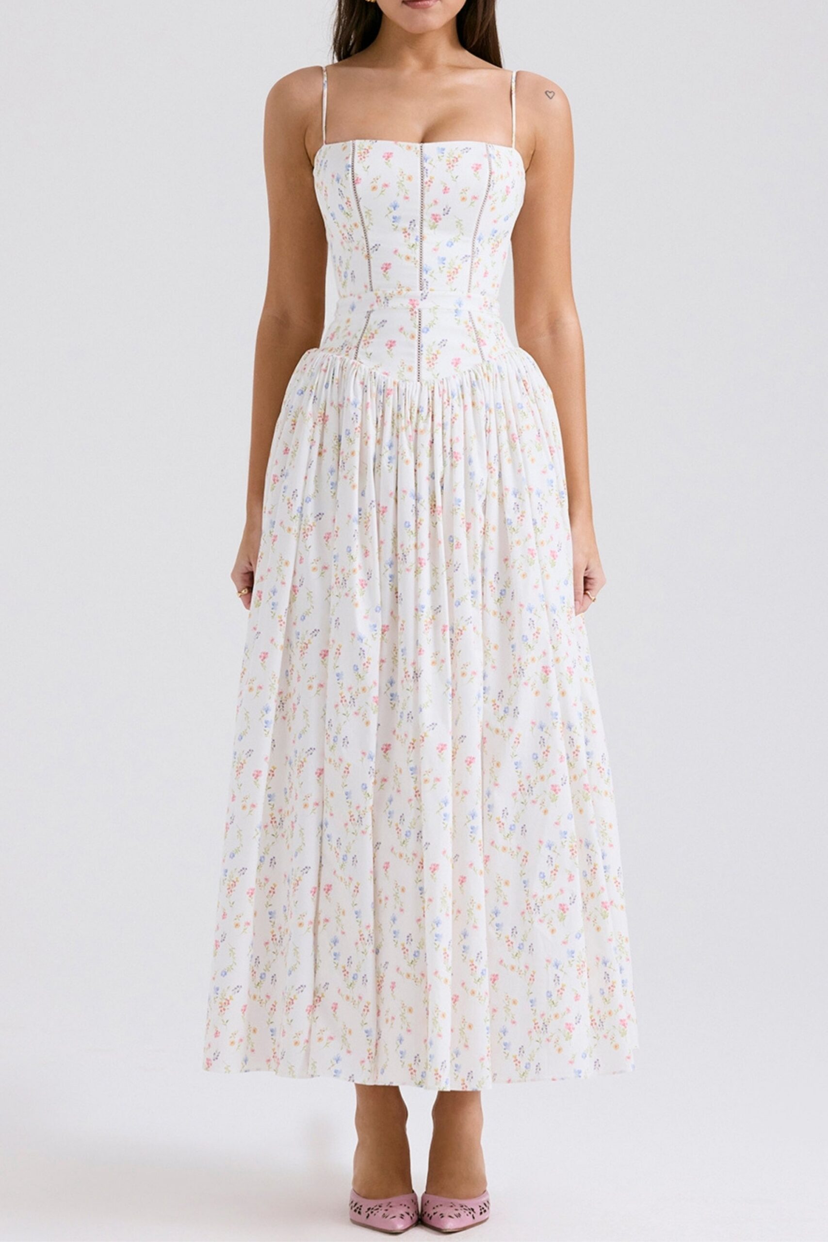 6_f72850cf-e174-49d1-a5a0-19eac6c447e9 WHITE POSY PRINT COTTON MAXI SUNDRESS