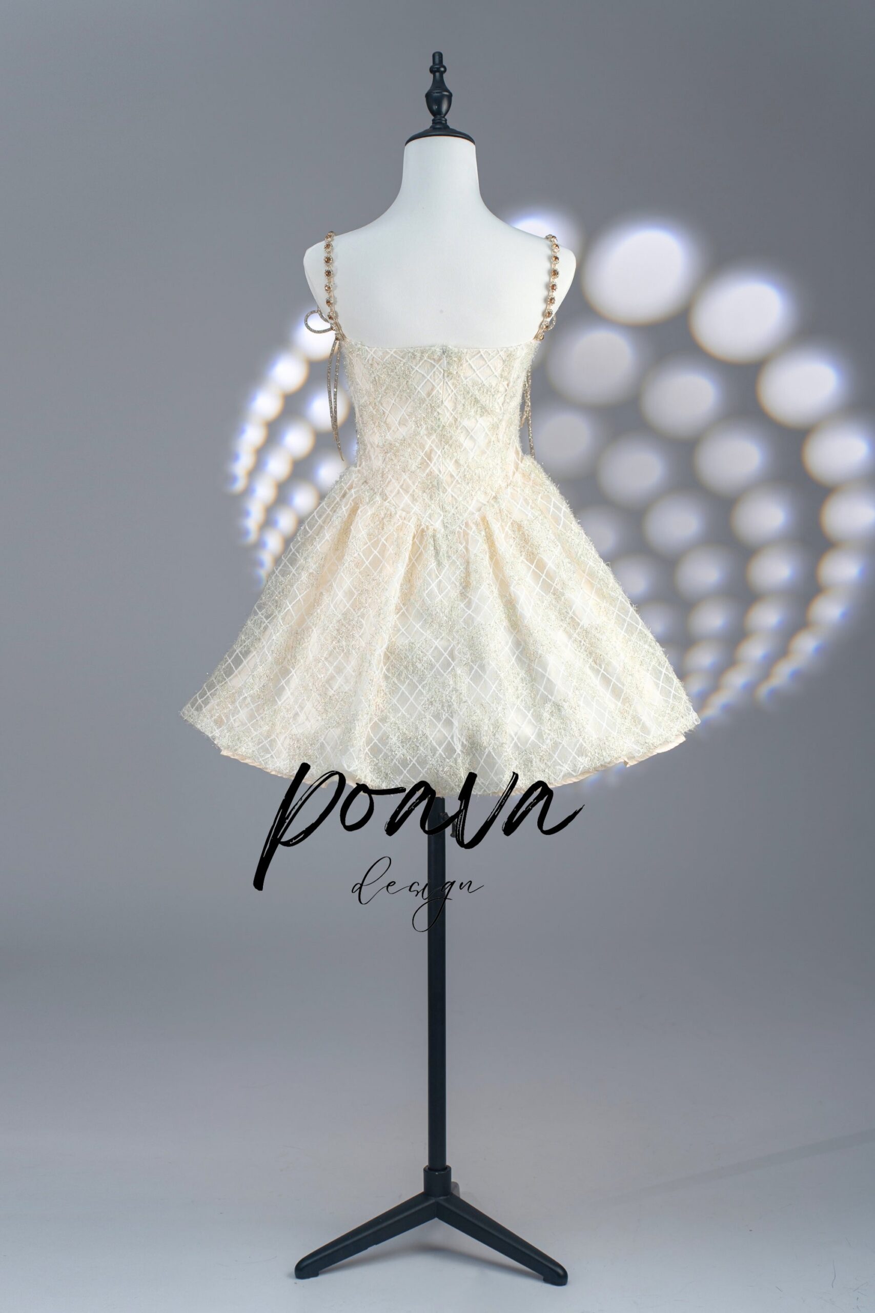 EMBELLISHED LIGHT YELLOW MINI DRESS FOR PARTY
