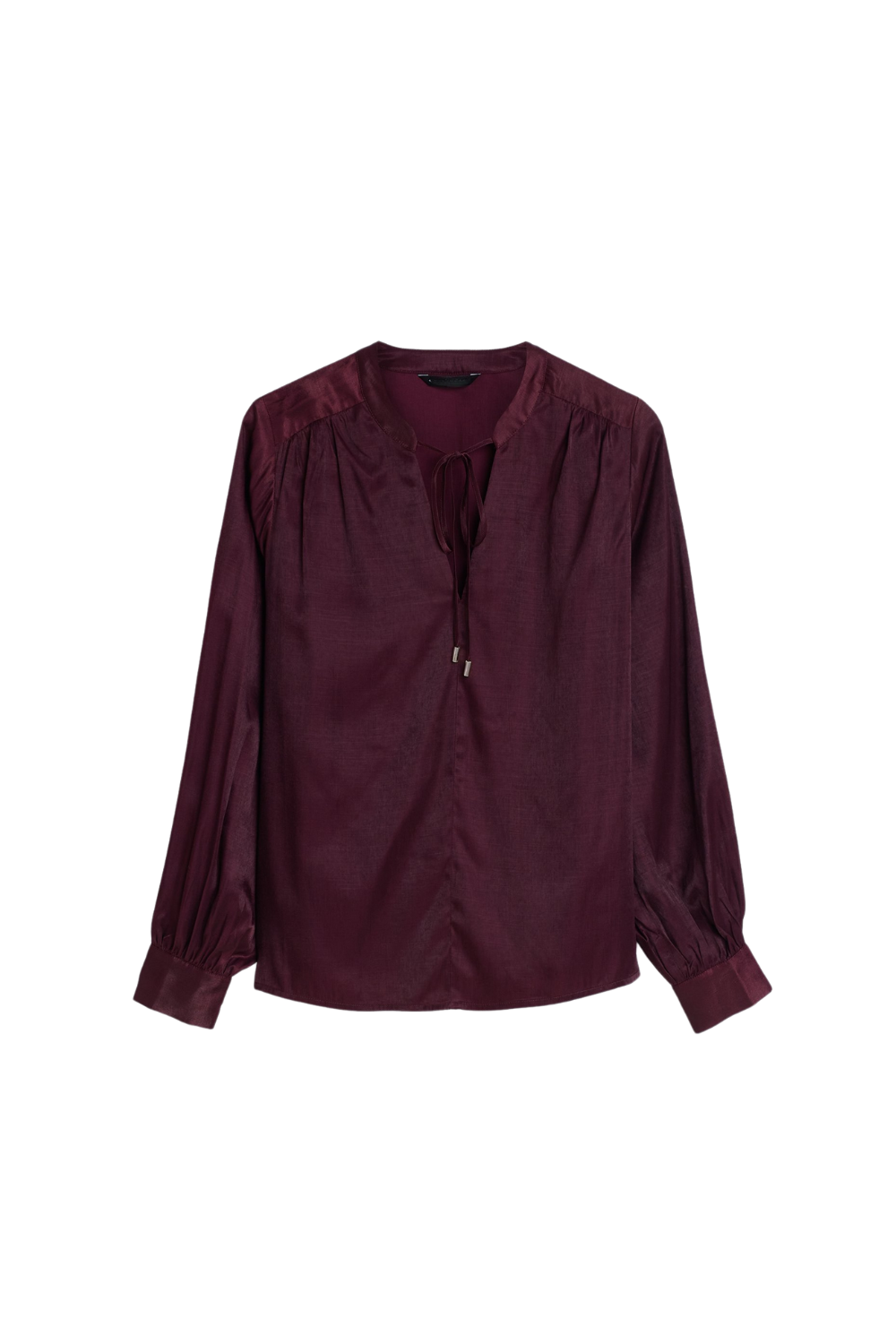 BURGUNDY VISCOSE BLOUSE FOR WORK & DATE NIGHT