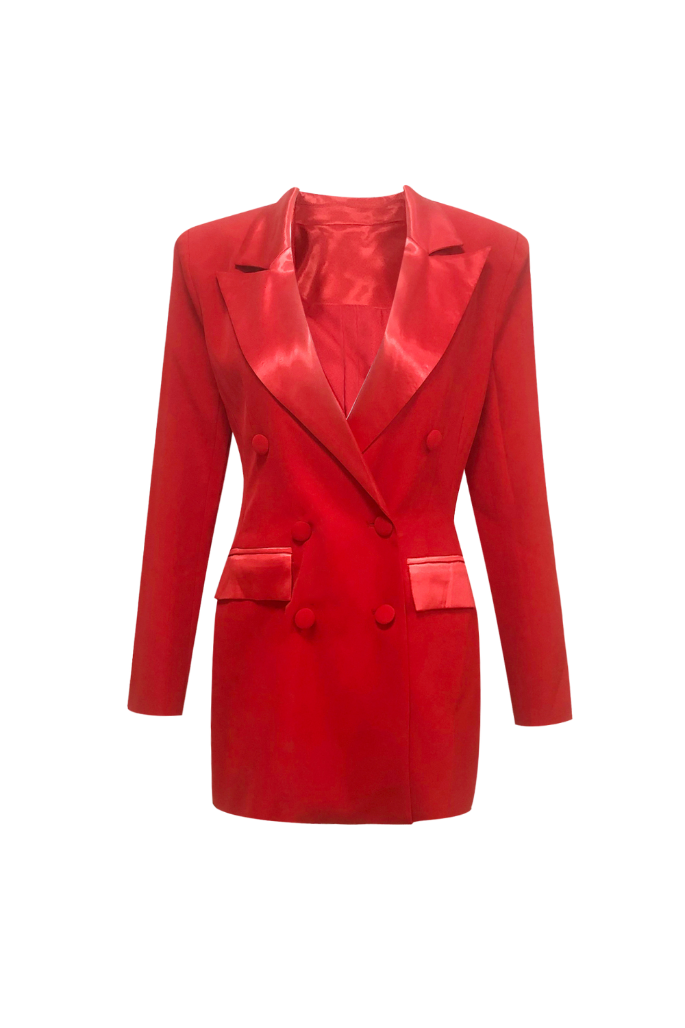 MONICA BLAZER DRESS, RED, OFFICE WEAR