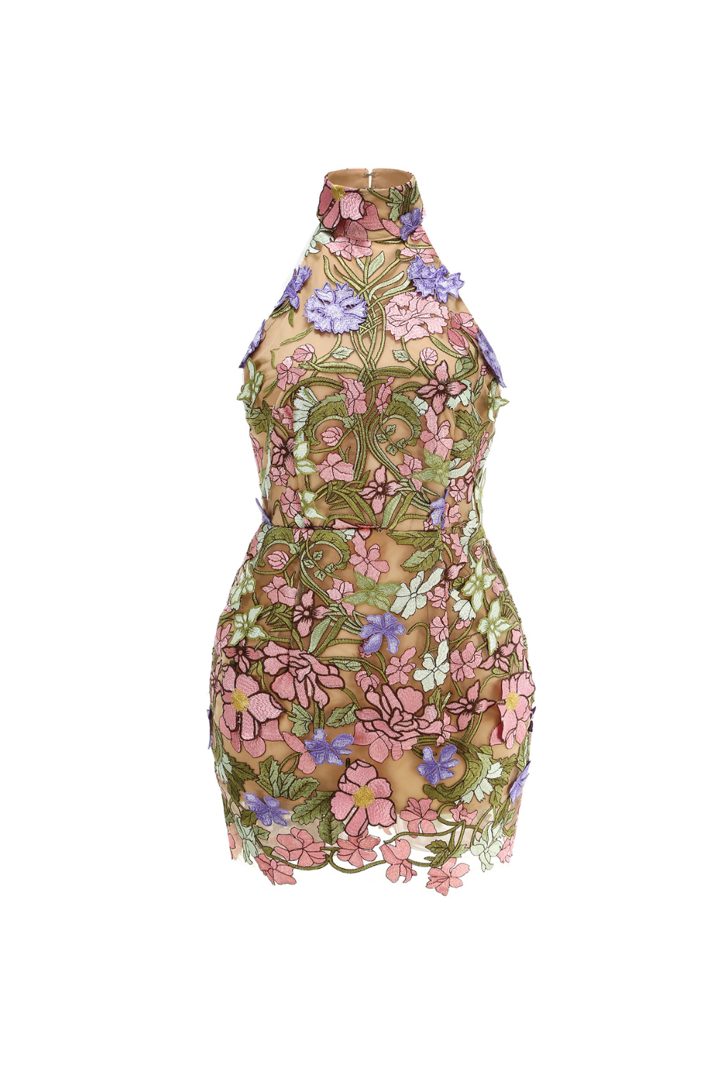URSULA FLORAL HALTER MINI DRESS