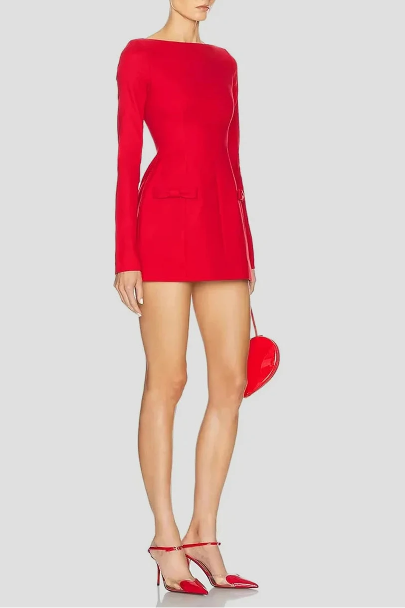 FREYA BOW MINI DRESS FOR PARTY