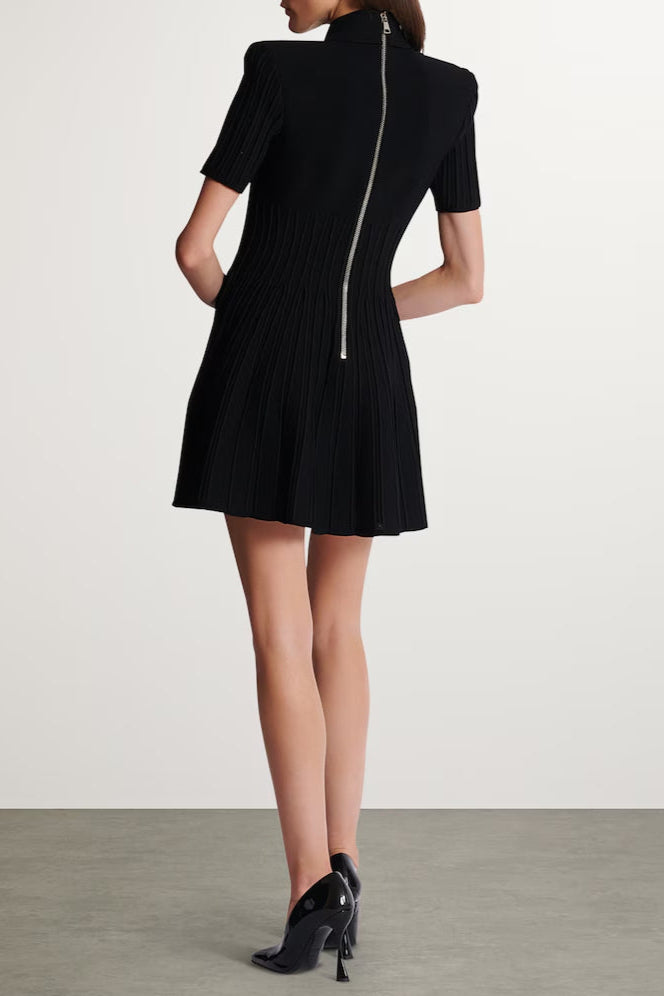 KRISTIN BLACK KNIT MINI DRESS, COCKTAIL PARTY