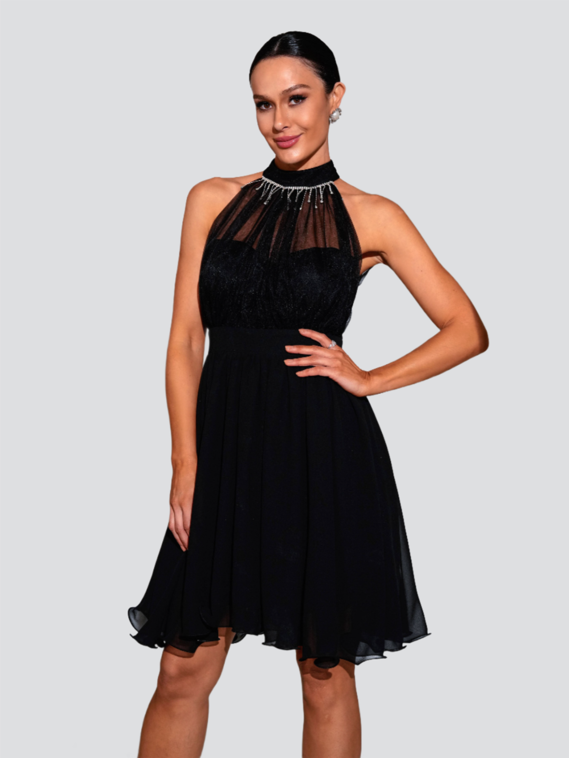 6f7c6b8f_2024-04-19T04_02_56.343Z STAND COLLAR A-LINE MINI DRESS