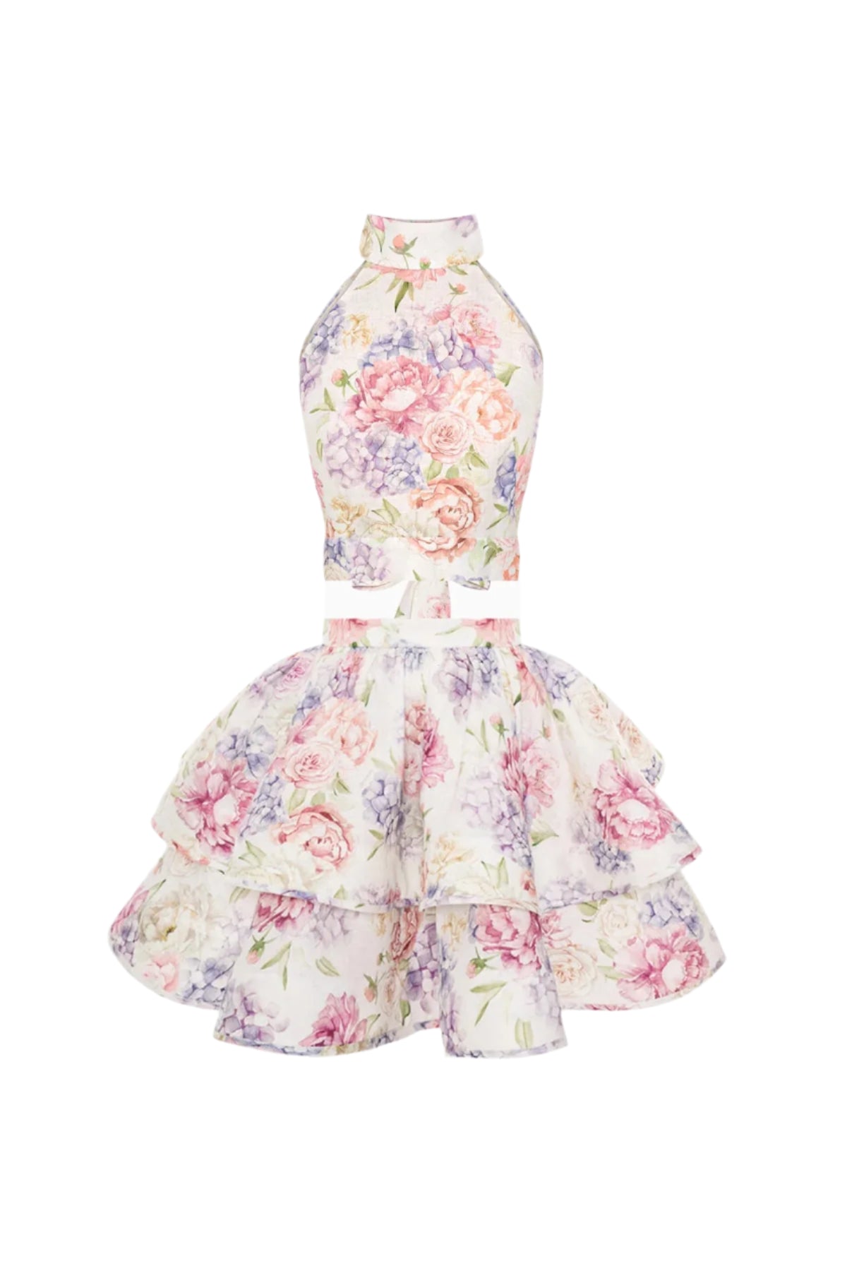 JESSICA PINK BACKLESS HALTER SKIRT SET – PARTY
