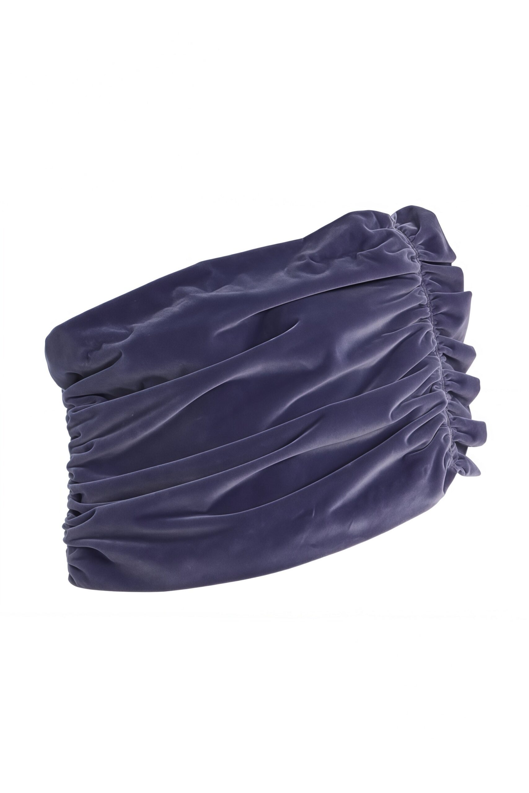 PURPLE VELVET ASYMMETRICAL CROPPED TWO-PIECE SET
