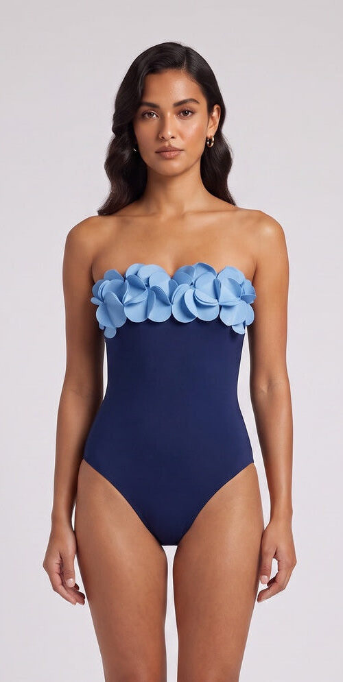 71ead71d4aa6d55e MARGUERITE FLORAL BODYCON ONE-PIECE SWIMSUIT