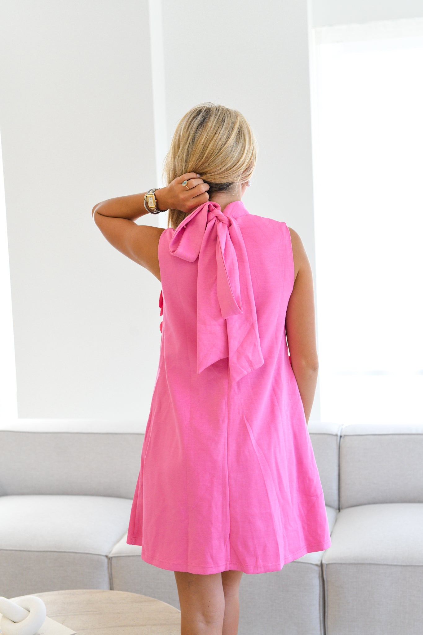 LILLY PINK FLORAL MINI DRESS FOR PARTY
