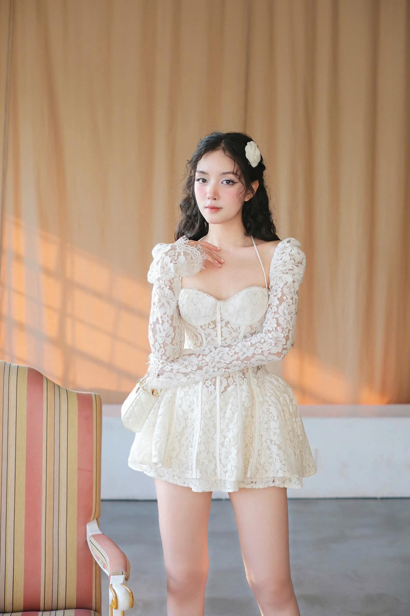 VALERIE LACE CORSET MINI DRESS FOR PARTY