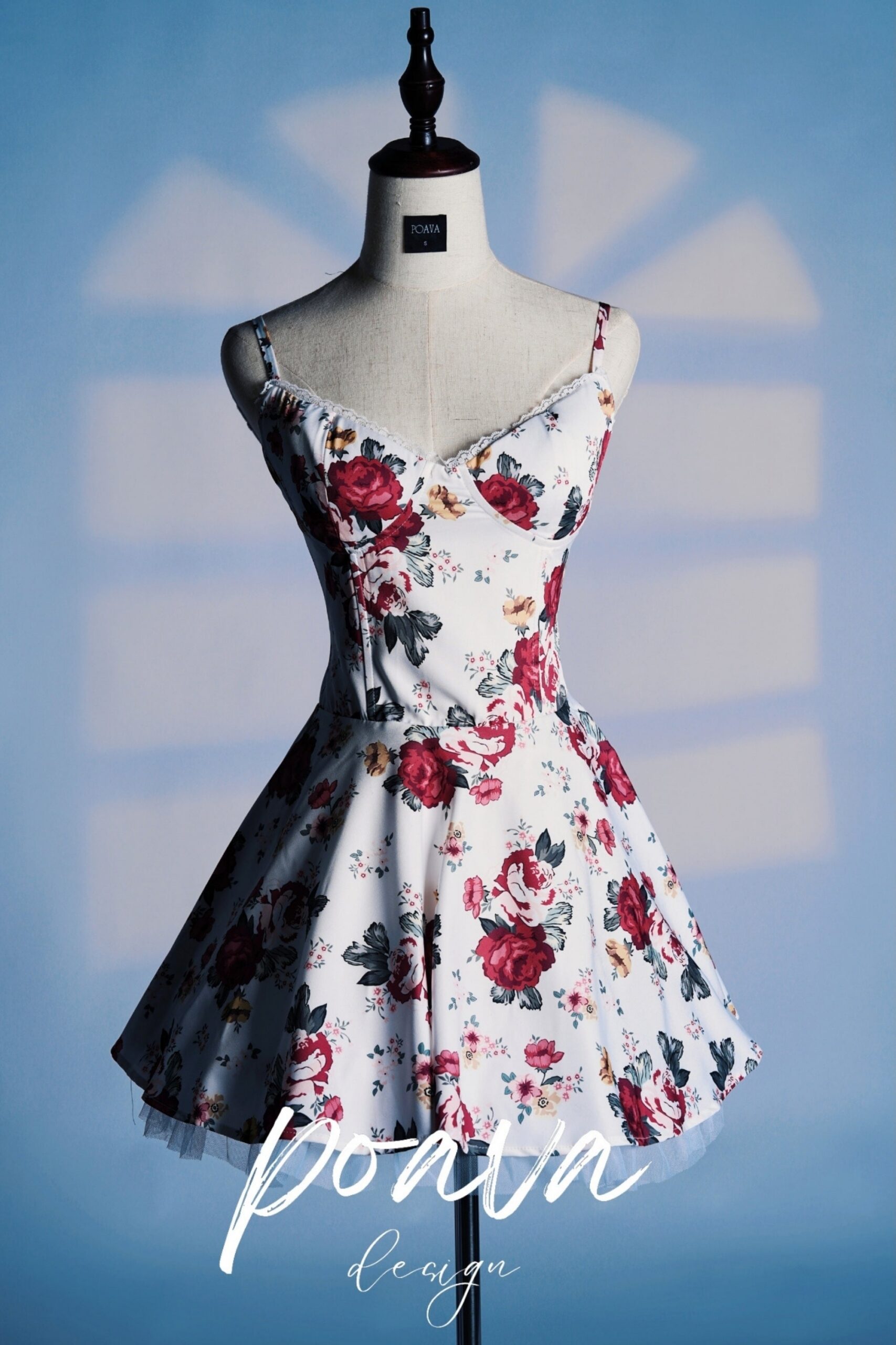 ITALIAN ROSE TULLE MINI DRESS FOR PARTY