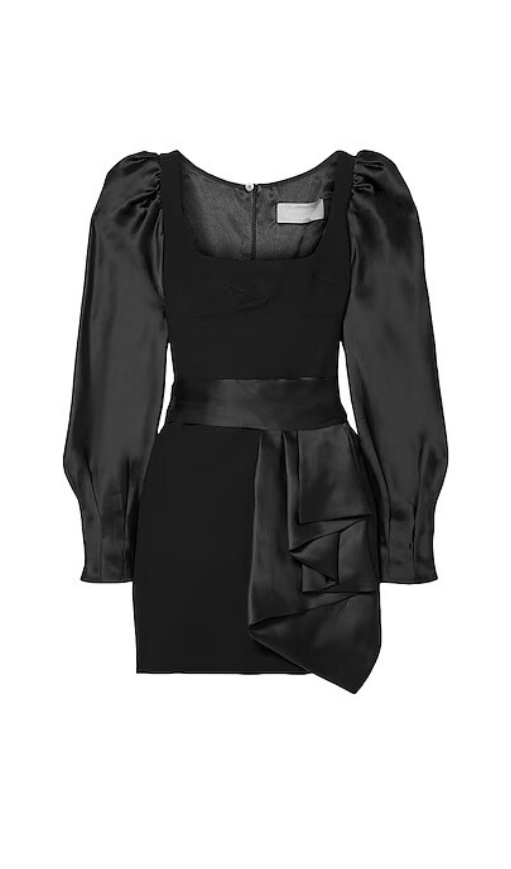 WOOL CREPE SILK SATIN MINI DRESS, COCKTAIL PARTY