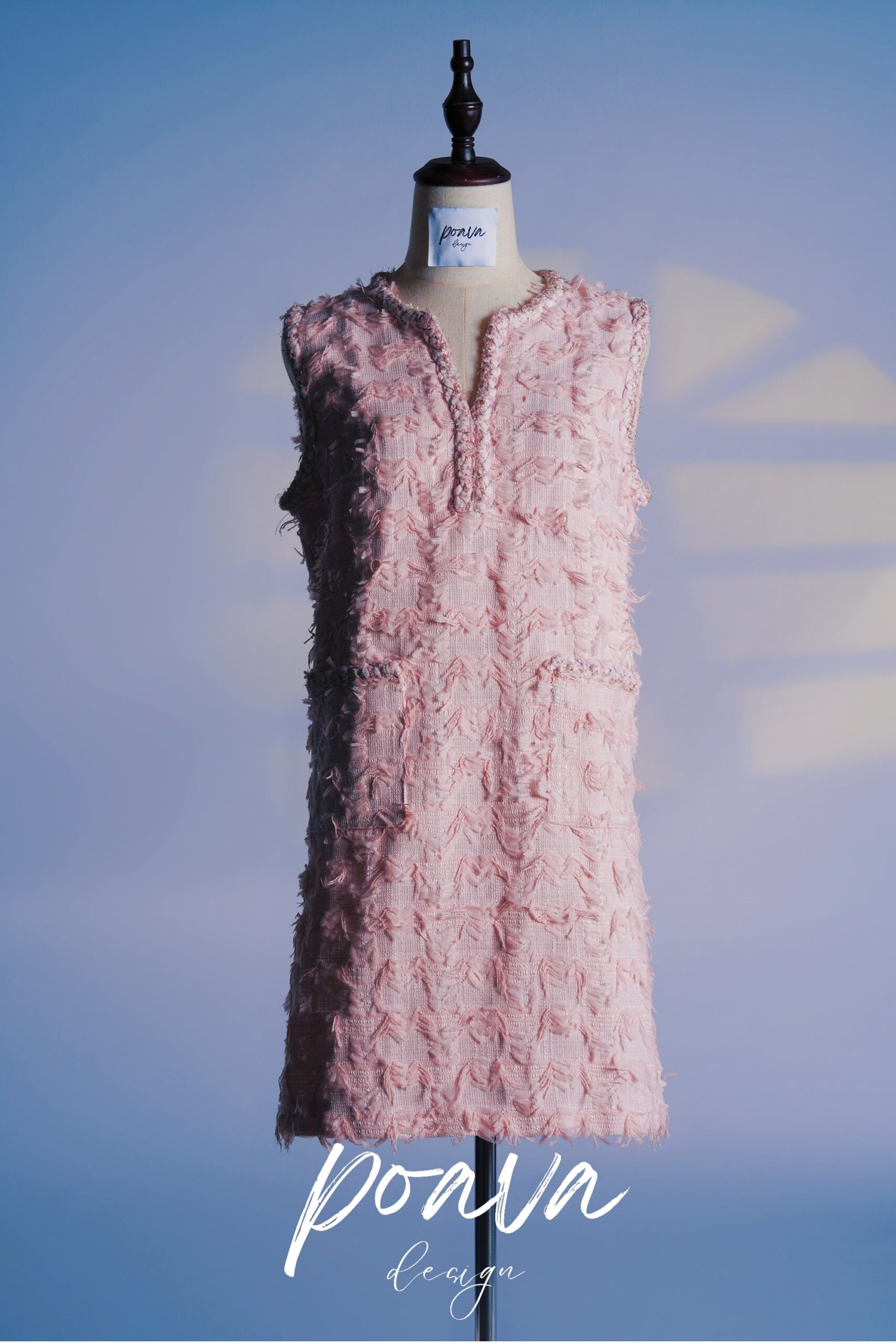 SLEEVELESS PINK FLOWER MINI DRESS FOR PARTY