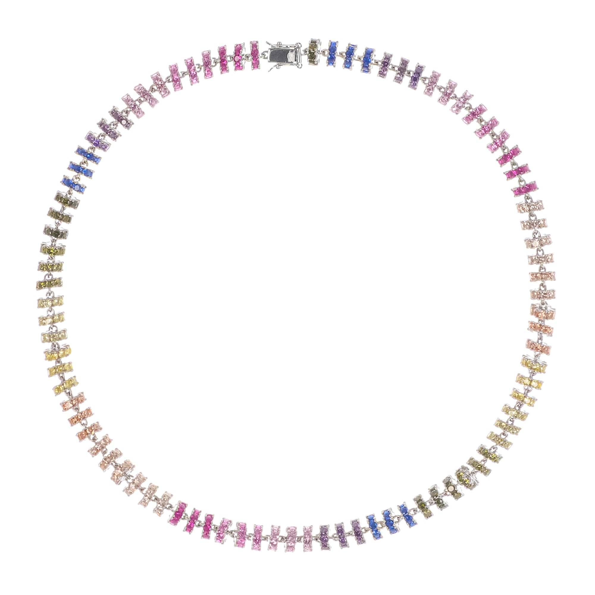 74b96dbb2d19db9758ba306fc55ad040_8173bd3f-3b3e-41d3-af30-b7016c725ed2 SANDRINE MULTICOLOR CRYSTAL SILVER NECKLACE, EVENING PARTY