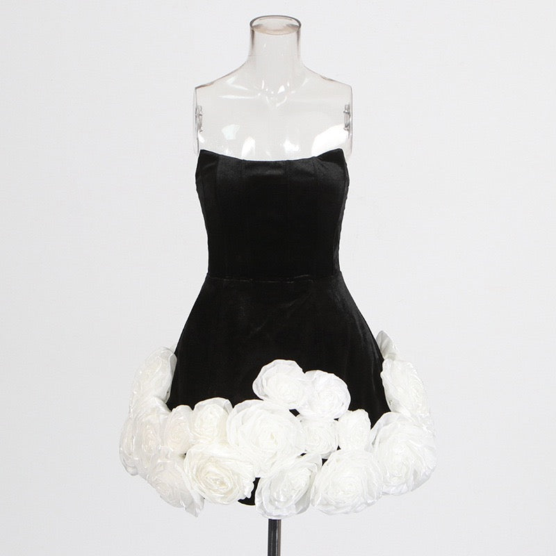 LUCIE PETAL-LAYERED MINI DRESS FOR PARTIES