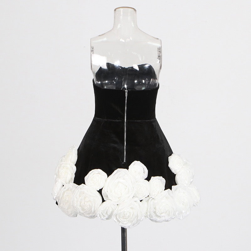 LUCIE PETAL-LAYERED MINI DRESS FOR PARTIES