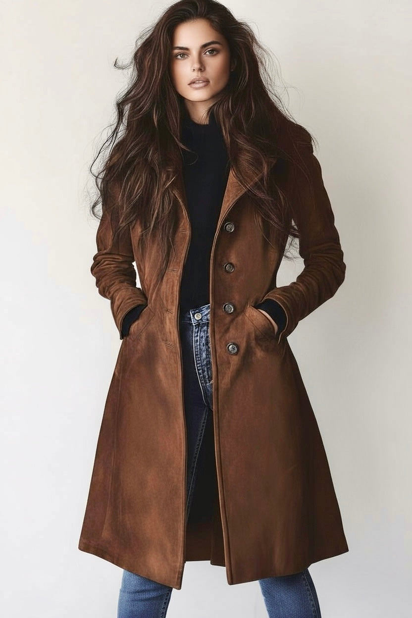 767EA0ED-B8D4-40B7-8310-73E311B9ED8C CLASSIC LONG TRENCH COAT, BUTTON FRONT, WORK STYLE