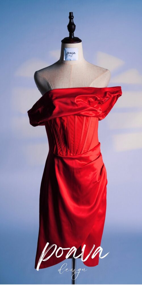 76_5b29fba5-b095-49aa-a709-73b6eee08f2f SATIN RUFFLE RED MINI DRESS FOR PARTY