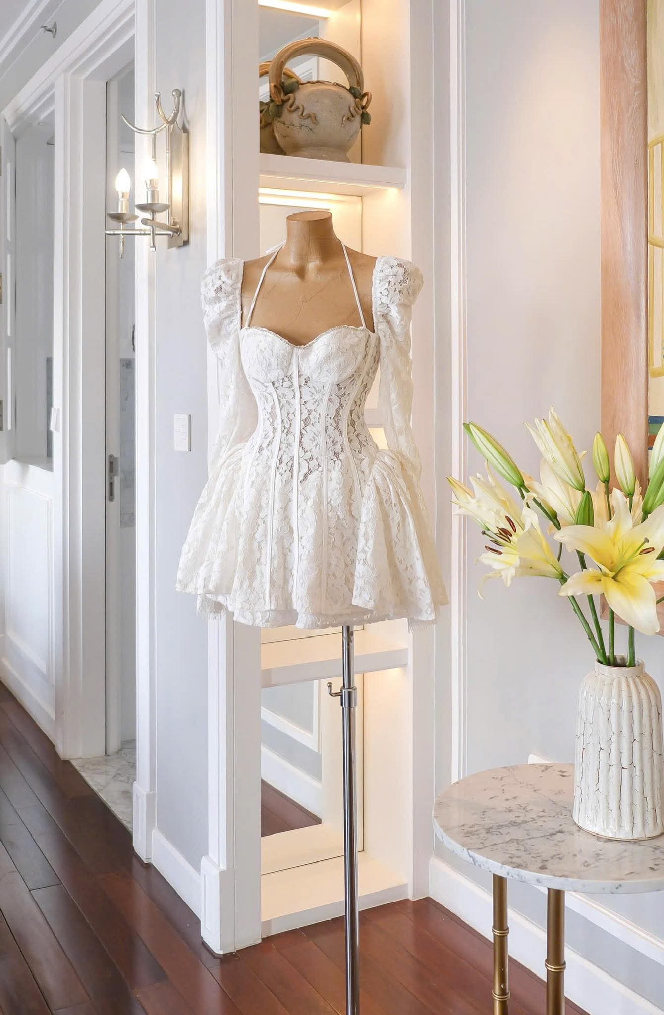VALERIE LACE CORSET MINI DRESS FOR PARTY