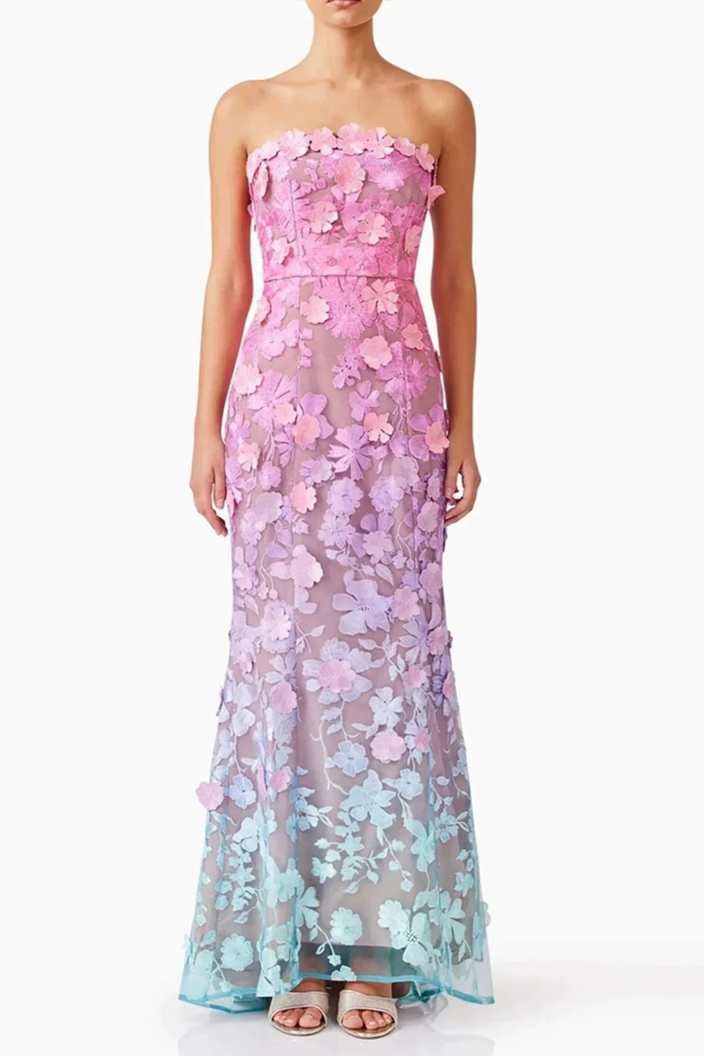 784D82FC-718D-49C2-A226-1B06A880BBCB OFF-SHOULDER SLEEVELESS GRADIENT COCKTAIL DRESS