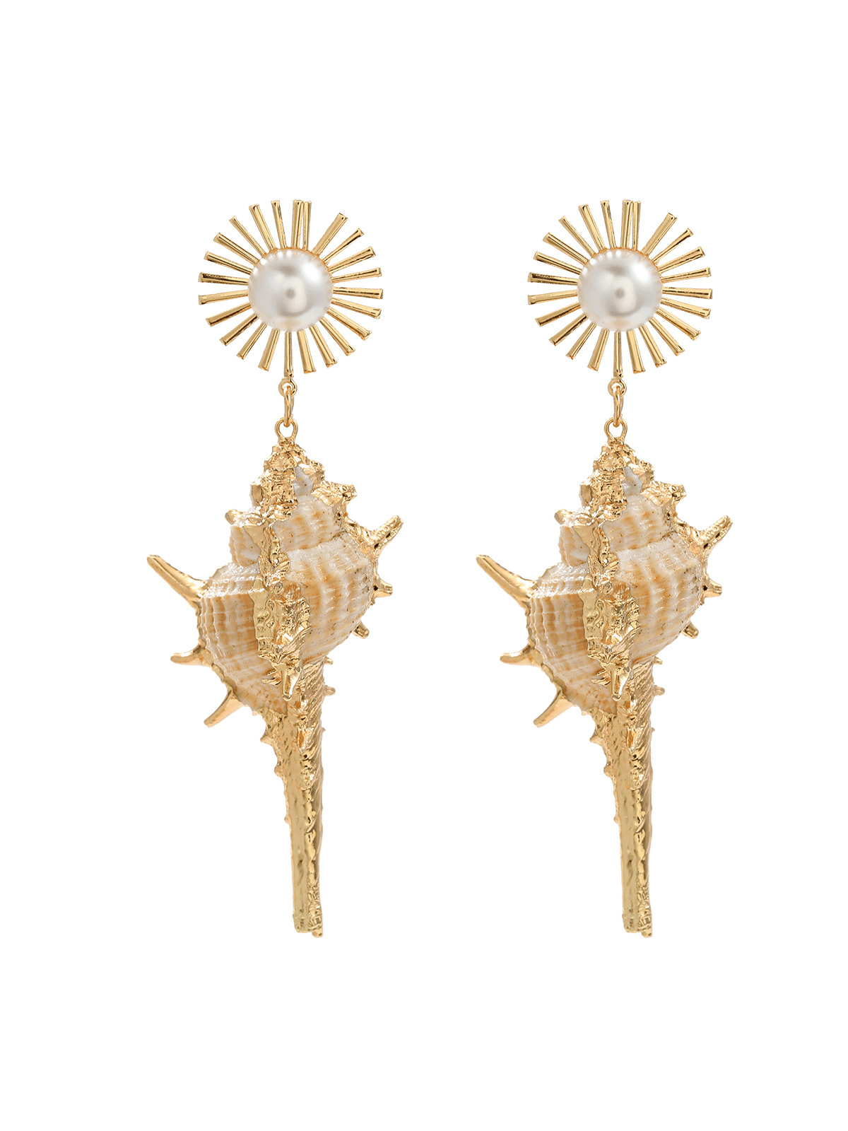 HOSHI PEARL CONCH EARRINGS FOR EVENING