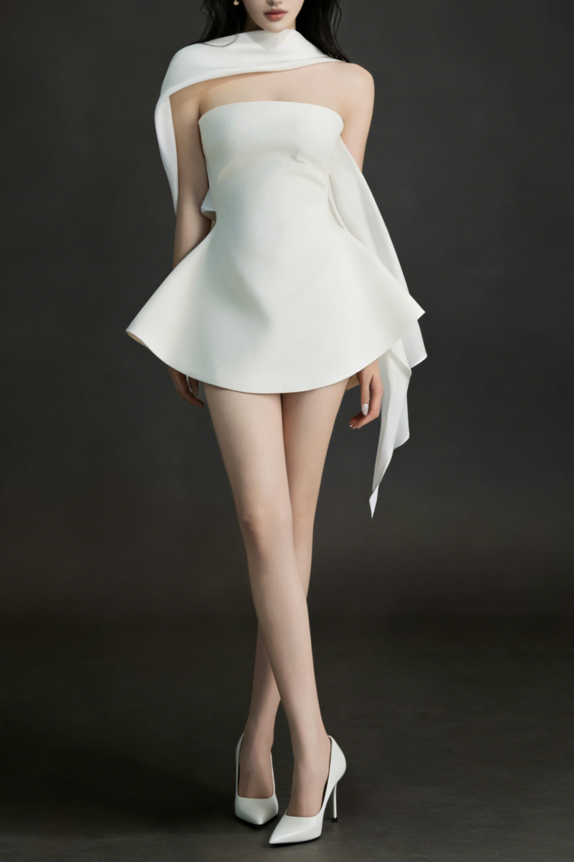 CALWA STRAPLESS FLARE MINI DRESS FOR PARTY