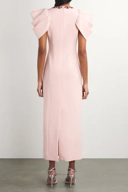 ROXANNE PINK CRYSTAL BODYCON GOWN