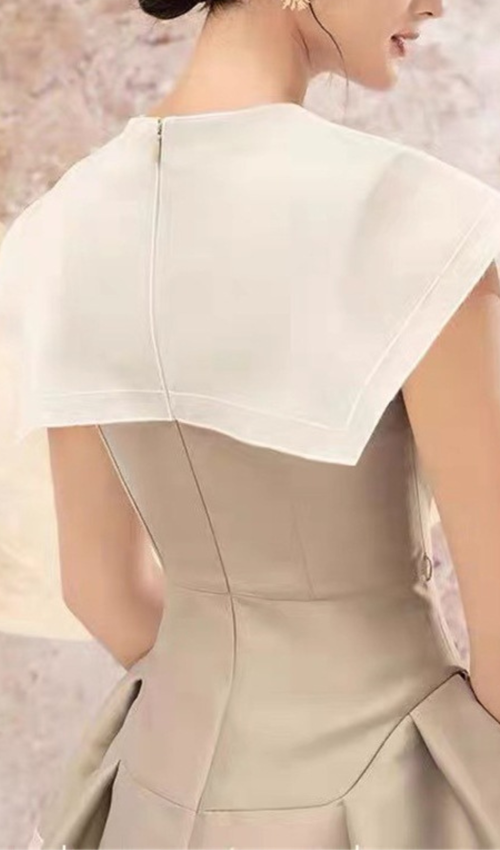SLEEVELESS BACKLESS LACE EMBROIDERY MINI DRESS