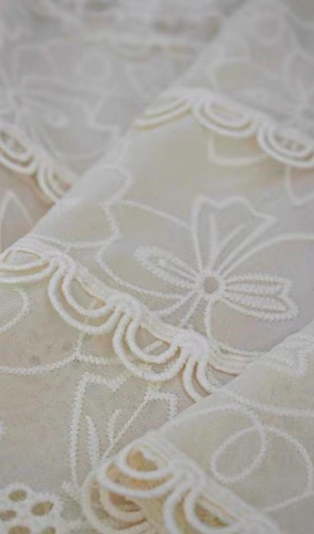 EMBROIDERED V-NECK MINI DRESS BEIGE