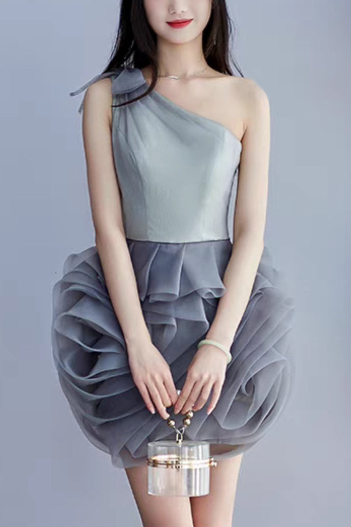 7_2dfa390c-4a08-4465-8575-e866a5d82569 ONE SHOULDER MESH MINI DRESS GREY PARTY